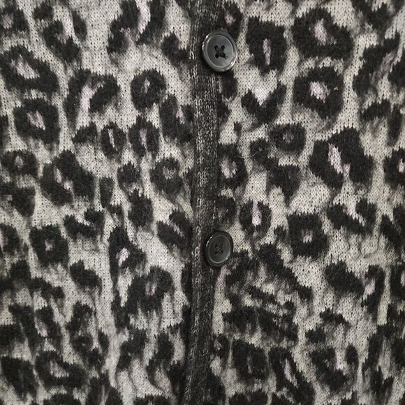 La Vie Rebecca Taylor Animal Print Cardigan - Picture 5 of 13